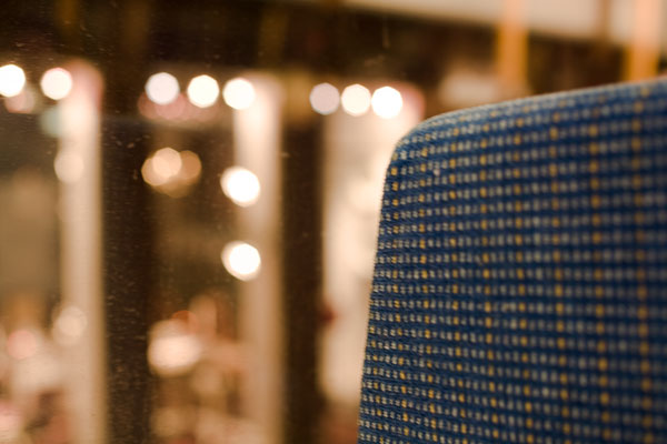 Through the window of a bus