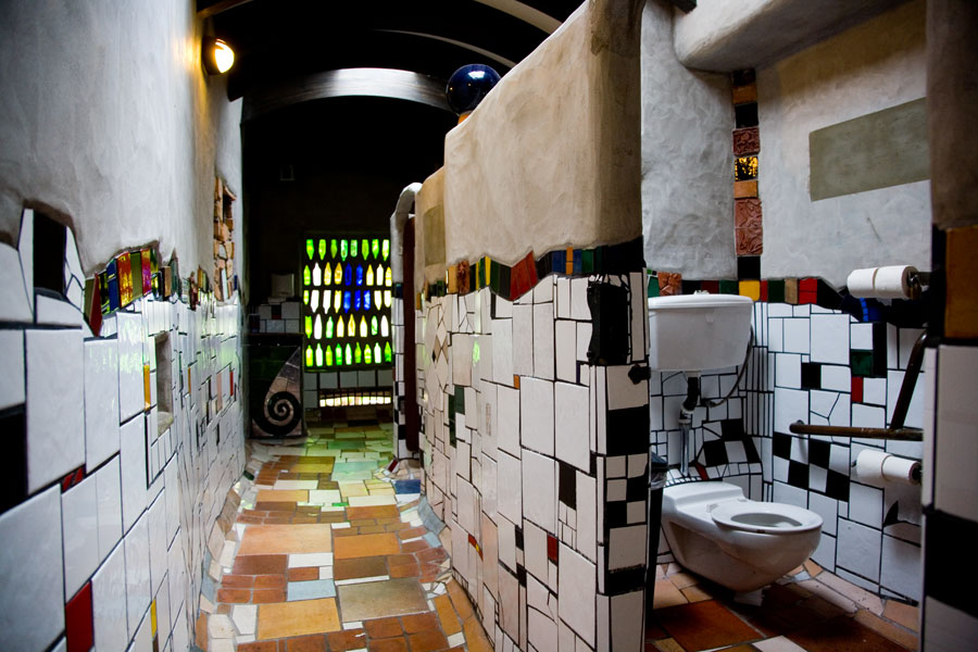 Hundertwasser decorated public toilet in Kawakawa