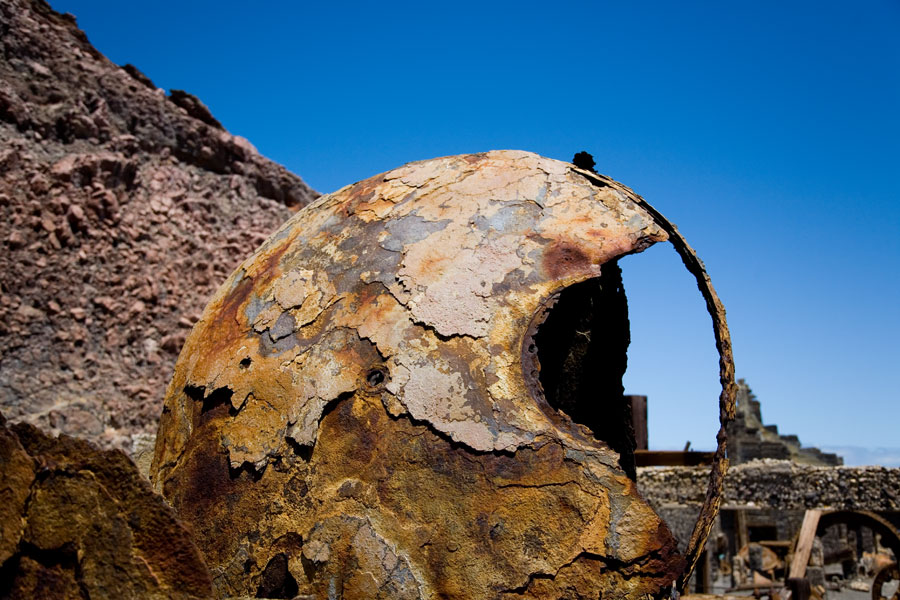 White Island, Leftovers from an old factory