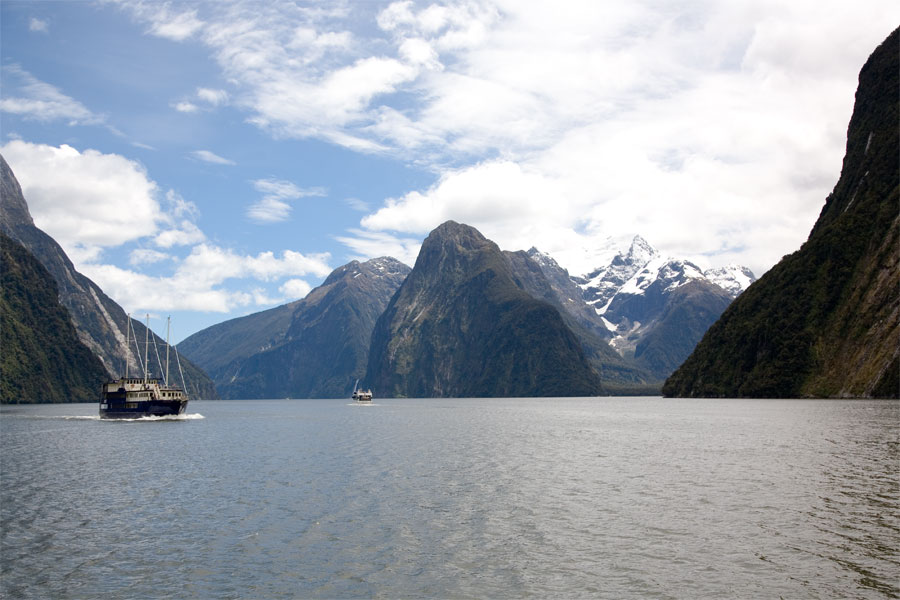 Sailing on Milford Sound