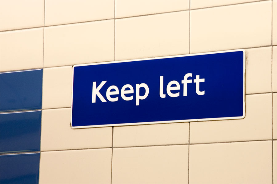 Keep left
