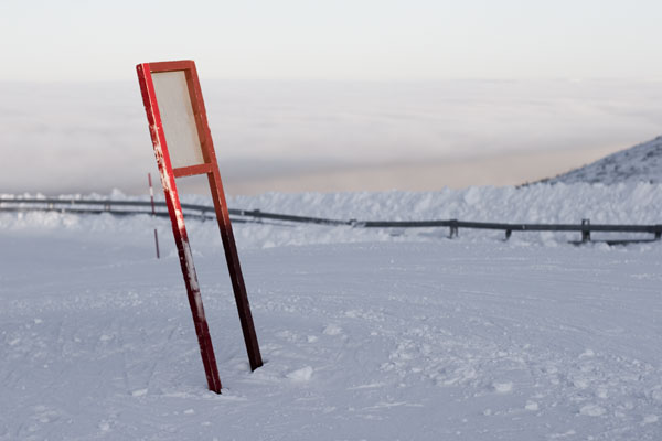 Snow sign